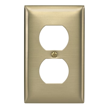 HUBBELL SB8 PLAQUE MURALE 1G DUPLEXBRASS