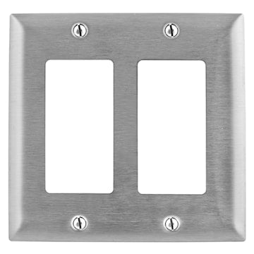 HUBBELL SS262L 2G GFCI PLATE 430SS