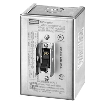 HUBBELL HBL1379 SECTIONNEUR A INTERUPTEUR 30A 3P NEMA 1