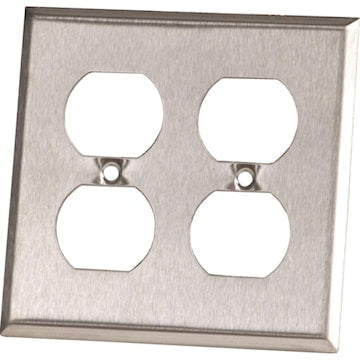 ABB CI97102 2G DUPLEX PLATE STAINLESS STEEL