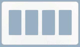 LUTRON CW-4-WH QUADRUPLE WALL PLATE CLARO WHITE