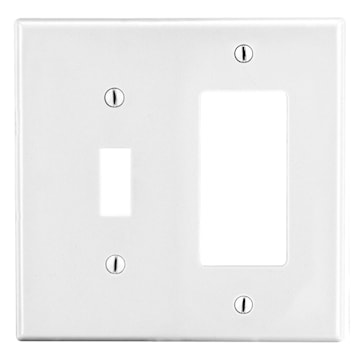 HUBBELL P126W PLAQUE 2G 1BASCULE 1STYLE DECORA BL