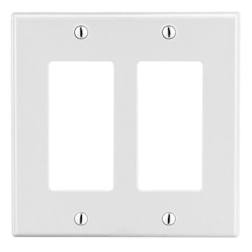 HUBBELL P262W PLAQUE 2G 2 STYLE DECORABLANC