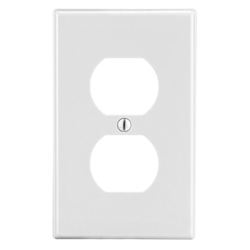 HUBBELL P8W PLATE 1G 1 DUPLEX WHITE
