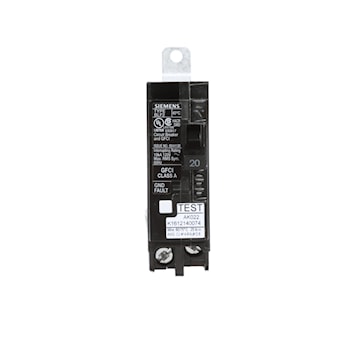 SIEMENS BF120A DISJ DFT 20A 1P 120V 10KA BOULONNE UNIPO 5MA