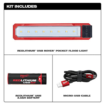 MILWAUKEE 2112-21 LAMPE ROVER DE POCHE RECHARGEABLE 445 LUMENS