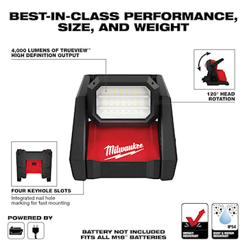 MILWAUKEE 2366-20 PROJECTEUR DOUBLE PUISSANCE M18 OUTIL SEULEMENT