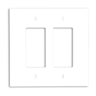 LEVITON 88602 PLAQUE 2G DEC SURDIMENSIONNE BLANC