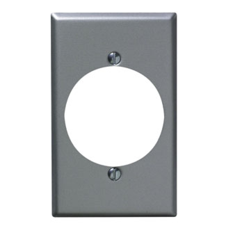 LEVITON 4927 PLATE 1G REC 30/50AALUM