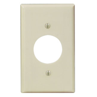 LEVITON 86004 PLATE 1G RECEPT 15APLAST IVORY