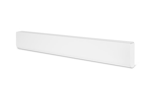 Plinthe électrique blanche isolée sur fond blanc