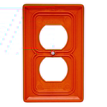 HUBBELL NP8OIG PLAQUE 1G DUPLEX ORANGE(ISOLATED GROUND) NOIR