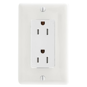 HUBBELL RRD15SWTR RECEPT DECOR TR 15A 125VBLANC