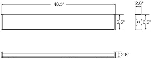 PRODUITS STANDARD 68496 LUM SURF DEL 4PI 38W 120-277V 4K DIM 0-10V