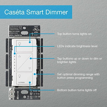 LUTRON PD-6WCL-BL-C GRADATEUR CASETA RF 600WNOIR