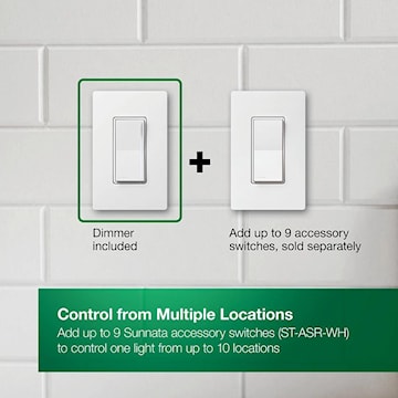 LUTRON STCL-153MH-WH-C GRADATEUR TACTILE SUNNATA LED+ BLANC