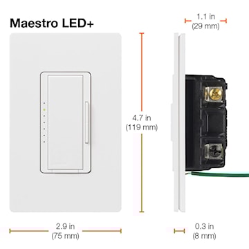 LUTRON MACL-153M-BL GRADATEUR CFL/LED MAESTRO NOIR