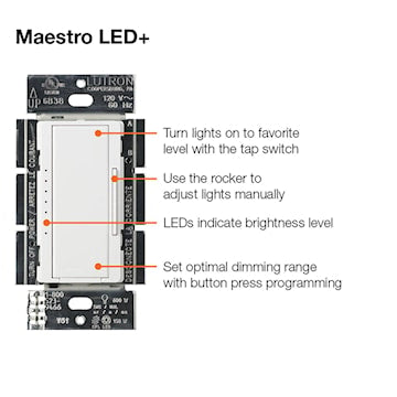 LUTRON MACL-153M-BL GRADATEUR CFL/LED MAESTRO NOIR