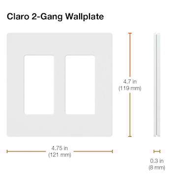 Claro double wall plate - White