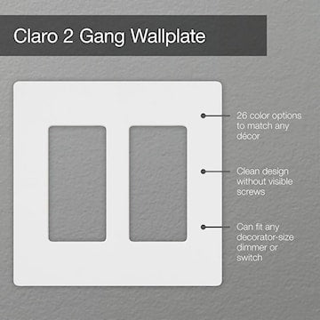 LUTRON CW-2-SS PLAQUE MUR DOUBLE ACIERINOX CLARO