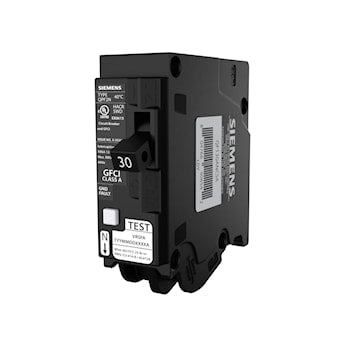 SIEMENS US2:QF130ANCSA DISJ 1P 30A 10KA GFCI NEUTRAL PLUG-IN