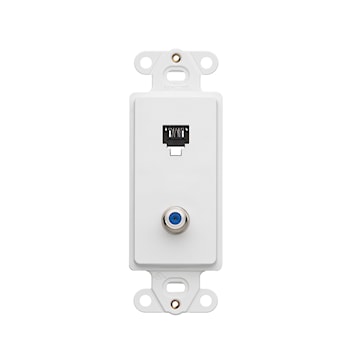 LEVITON 40659-W PRISE DEC GARNITURE 6P4CPRISE + F-CONNBLANC