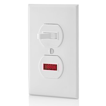 LEVITON 5226-W INTERR & LT 15A 1P 125VBLANC