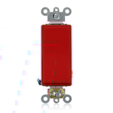 LEVITON 5621-2R INTERR DEC 1P CABLAGE ARRIERE 20A125/277V ROUGE