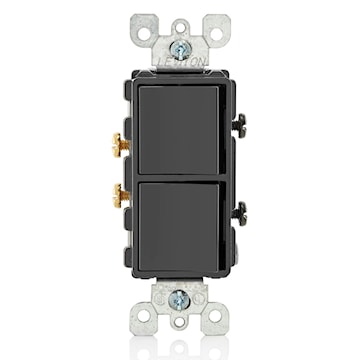 LEVITON 5634-E INTERR DOUBLE 15A 1P 120V NOIR