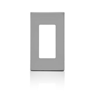 LEVITON 80301-SGY SINGLE GANG SCREWLESS PLGRAY
