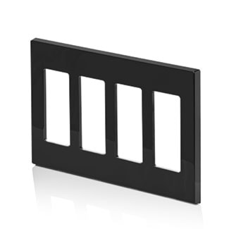 LEVITON 80312-SE PLAQUE SANS VIS DEC 4GNOIR