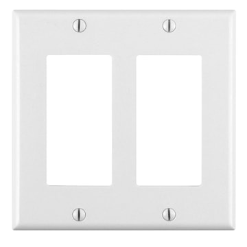 Decora Double Plastic Wall Plate - White