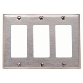 LEVITON 84411-40 PLATE 3G DEC SS