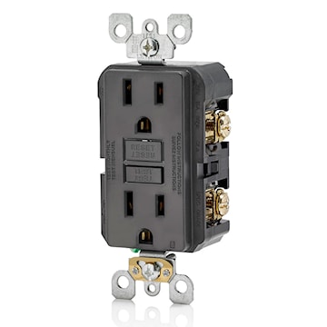 LEVITON GFNT1-E RECEPT DDFT AUTO TEST 15A125V NOIR