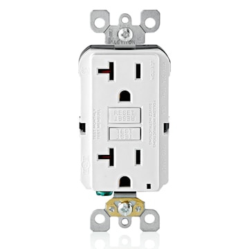 LEVITON GFNT2-W RECEPT DDFT AUTO TEST20A125V BLANC