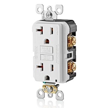 LEVITON GFNT2-W RECEPT DDFT AUTO TEST20A125V BLANC