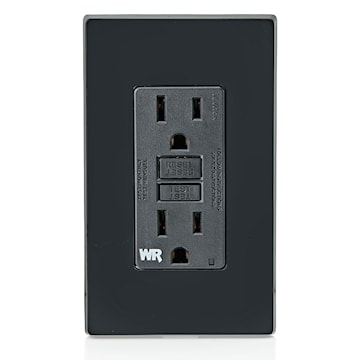 LEVITON GFWR1-E RECEPT DDFT AUTO TEST INTEMPERIE 15A125V NOIR