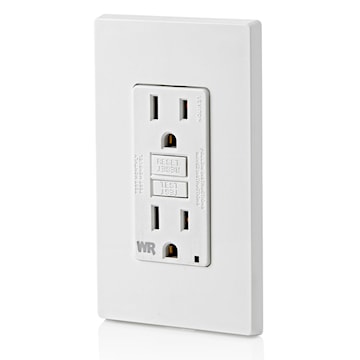 LEVITON GFWR1-W RECEPT DDFT AUTO TEST INTEMPERIE 15A125V BLANC