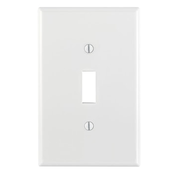 LEVITON PJ1-W PLAQUE 1G INTERR MEDIUMPLAST BLANC