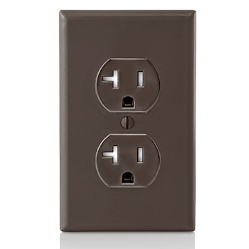 LEVITON T5820 RECEPT 20A 125V DUPINVIOL BRUN