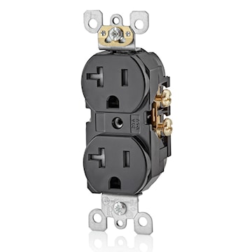 LEVITON T5820-E RECEPT 20A 125V DUPINVIOL EBENE