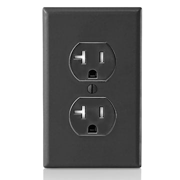 LEVITON T5820-E RECEPT 20A 125V DUPINVIOL EBENE