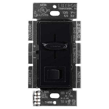 LUTRON SCL-153P-BL GRAD CFL/DEL/INC/HAL 1V/3V SKYLARK NOIR