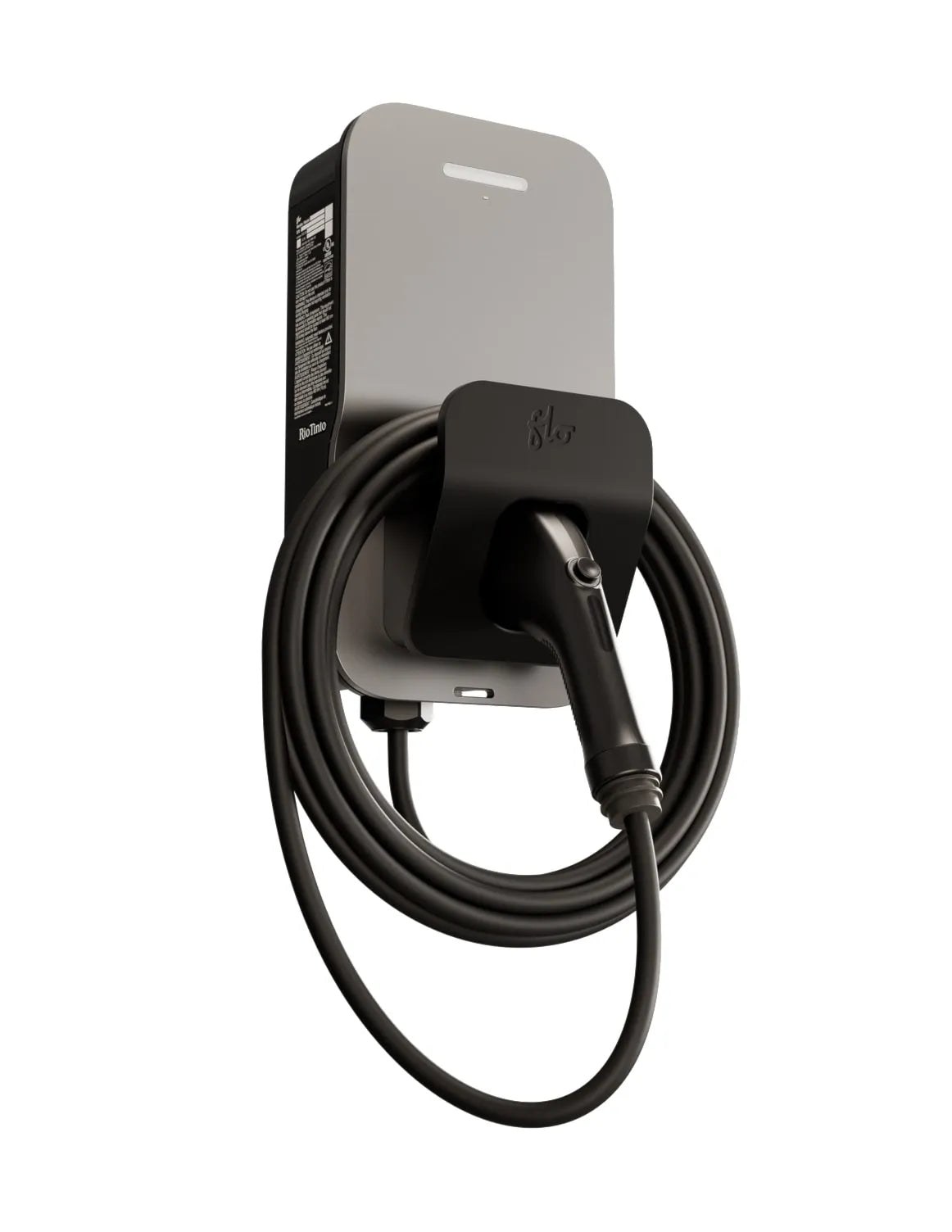 FLO Maison X6 50 A - Argent infini - Installation fixe - J1772 - Borne de recharge résidentielle de niveau 2