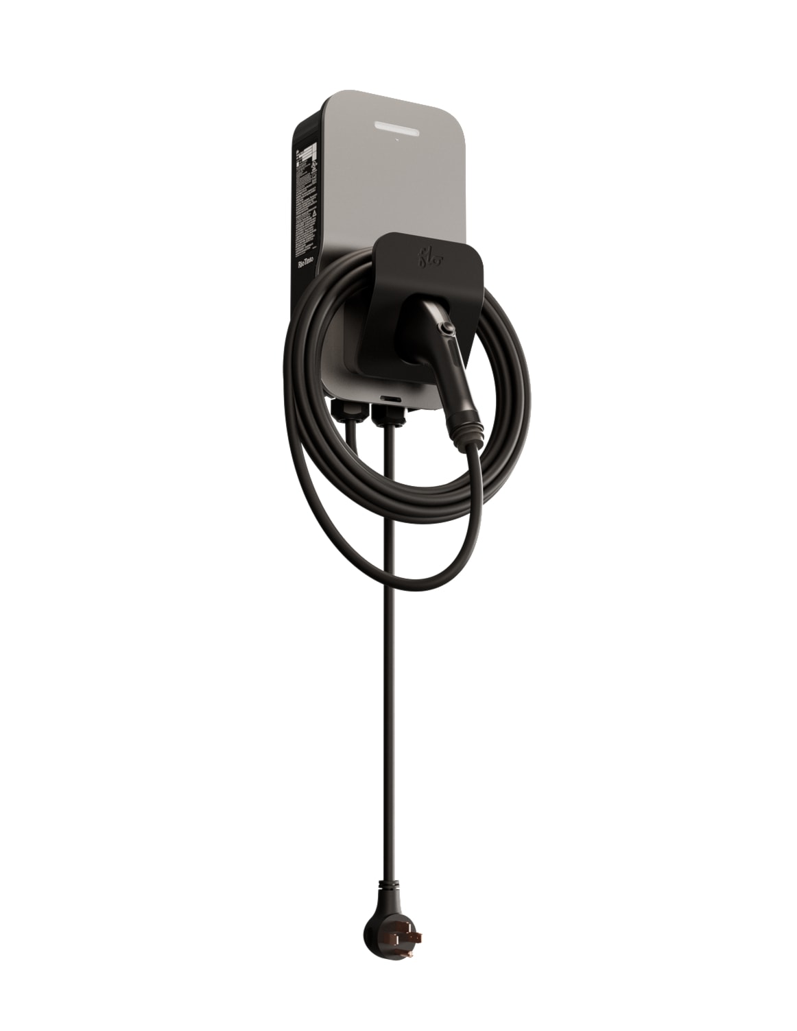 FLO Maison X6 50 A - Argent infini - Installation fixe - NACS- Borne de recharge résidentielle de niveau 2