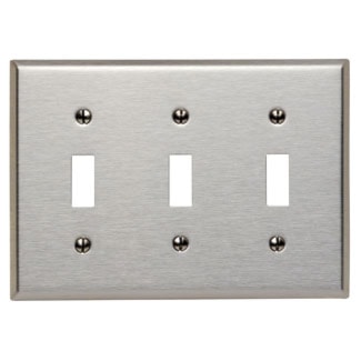 LEVITON 84011-40 PLAQUE 3G A BASCULE NON-MAGNETIQUE ACIER INOX