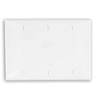 LEVITON 80735-W PLAQUE 3G OBTURATEUR MONTE BOITE NYLON BLANC