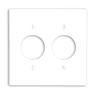 LEVITON 88052 PLAQUE MURALE 2G 2 RECEPT 1.406 ORIFICE STD BL