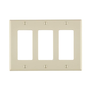 LEVITON 80411-T PLATE 3G DEC PLASTAMANDE CLEAR