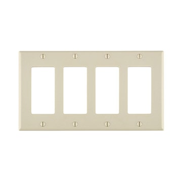 LEVITON 80412-T PLATE 4G DEC PLASTAMANDE CLEAR